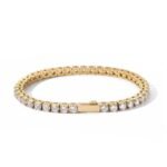 4mm Titanium Steel Zircon Bracelet Tennis Chain Men'S Bracelet