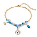 Beaded Evil Eye Pendant Bracelet