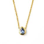 S925 Sterling Silver Zircon Birthstone Necklace