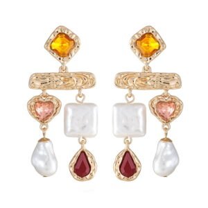Women's Baroque Pearl Asymmetrical Earrings