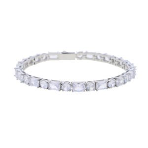 4mm Iced Out Tennis Bracelet Square Zirconia Round Zirconia Heart-Shaped Zirconia- 8inches