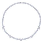 5MM Silver Tennis Necklace for Women Butterfly Tennis Chain for Men Iced Out Chokers