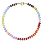 Bohemian Colorful Natural Gemstone Beaded Necklace Surf Beach
