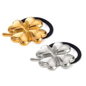 Stainless Steel Four-Leaf Clover Hair Tie