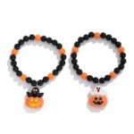 Ghost Witch Pumpkin Layered Polymer Clay Bracelet Halloween Party