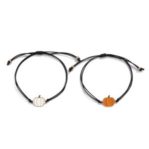 Ghost and Pumpkin Bracelet Set Halloween