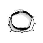 Black Star and Moon Pendant Choker Halloween Jewelry for Women
