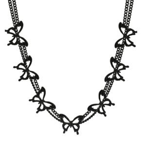 Punk Black Butterfly Choker for Women Halloween Jewelry