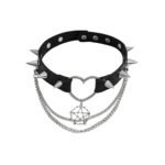 Punk Leather Studded Choker Halloween Jewelry