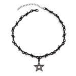 Black Pentagram Necklace for Women