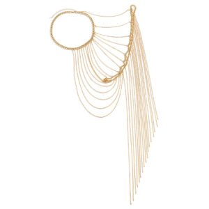 Gold Geometric Tassel Shoulder Harness Halter Body Chain