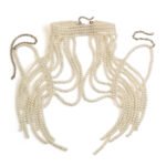 Woven Pearl Chain Knitted Shoulder Wrap