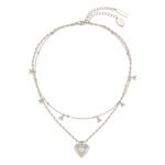 Double Layer Heart Shell Necklace for Women