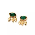 Lava Stone Moonstone Malachite Earrings for Women