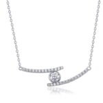 Premium S925 Sterling Silver Moissanite Necklace – Brilliant Cut, High-Quality Sparkle