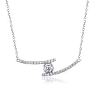 Premium S925 Sterling Silver Moissanite Necklace – Brilliant Cut, High-Quality Sparkle