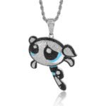 Iced Out Zircon Pendant Necklace – Powerpuff Girls Inspired