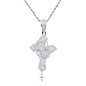 Iced Out Zircon Cross Pendant