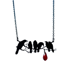 Gothic Black Raven Necklace - Gothic Jewelry