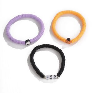 Dark Pumpkin Letter Bracelet Halloween Jewelry
