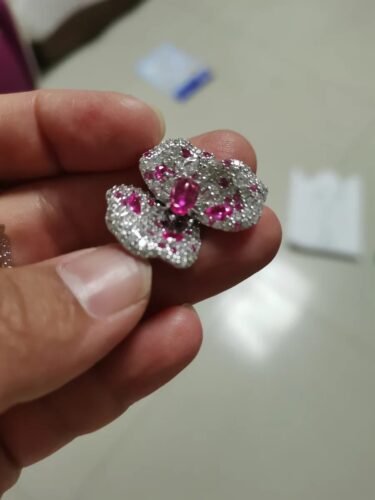 S925 Sterling Silver Three-Dimensional Flower Earrings photo review