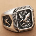 Men's Titanium Steel Eagle Ring – Bold and Durable Statement Jewelry