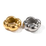 18K Gold-Plated Stainless Steel Hollow Flower Ring