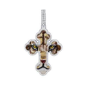 Lion Cross Pendant Necklace - Hip-Hop Jewelry