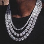 12mm Micro Clustered Tennis Necklace