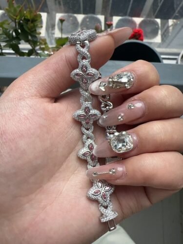 925 Sterling Silver Clover Moissanite Bracelet photo review