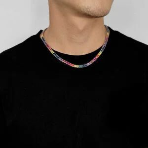 Multicolor Mixed Tennis Chain- 4mm