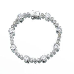 7 Inch Tennis Bracelets for Women with Round Zircons