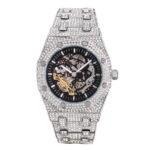 Luxury Iced Out Skeleton Automatic Watch – Waterproof & Luminous