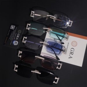 Frameless Moissanite Diamond Glasses