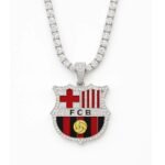 Silver FC Barcelona Pendant Necklace - Collector's Edition