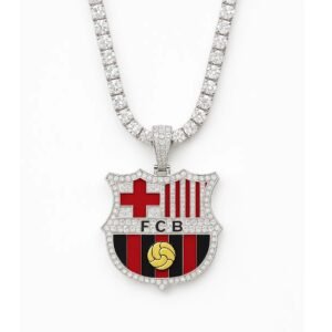 Silver FC Barcelona Pendant Necklace - Collector's Edition