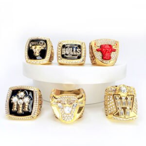 Personalized Chicago Bulls 6PCS NBA Championship Ring Set - Custom Name  & Number - Collectible Gift for Basketball Fans