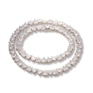 Heart Cut Zirconia Tennis Necklace – Sparkling Love Gift For Her